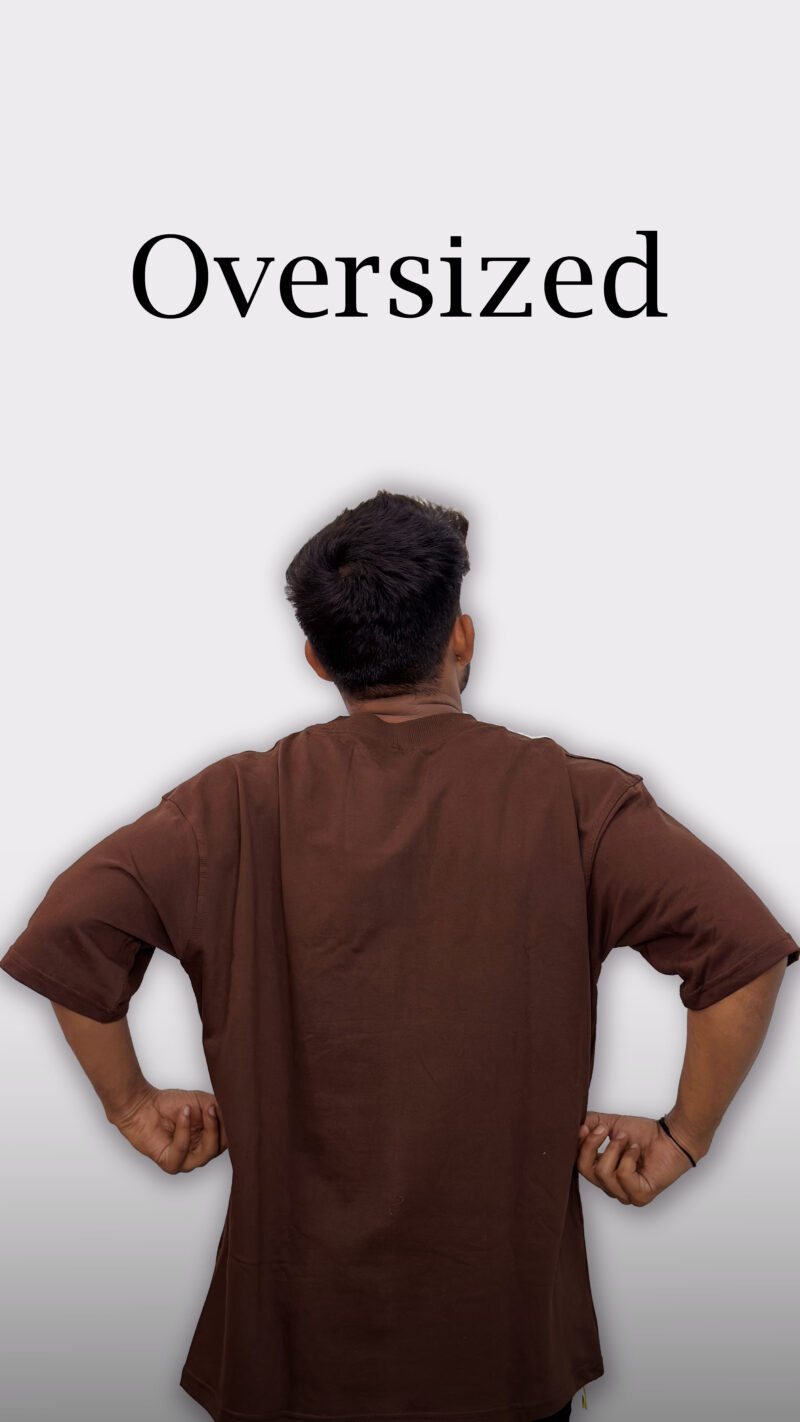 Plane brown Oversized T-shirt - Image 2